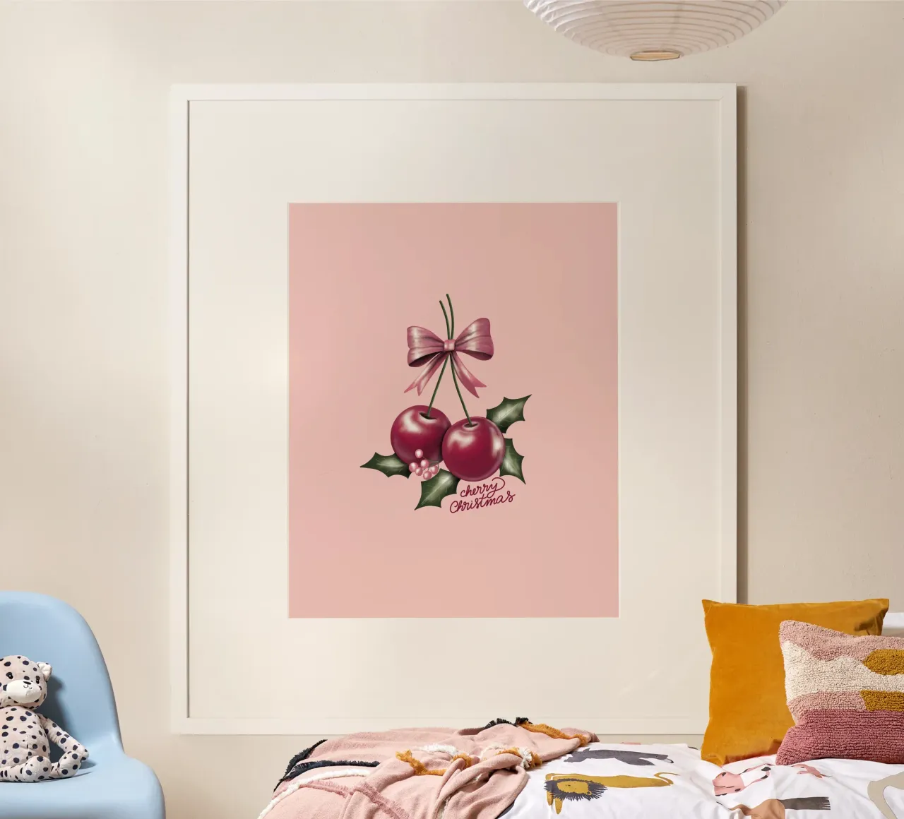 Cherry Christmas poster da anisillustration