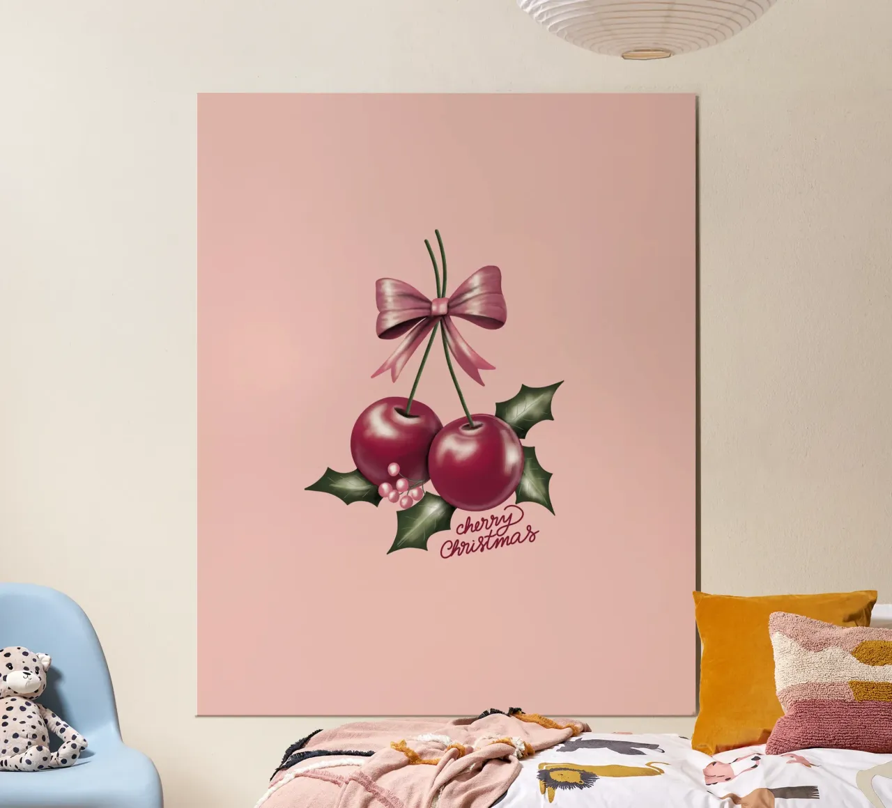 Cherry Christmas poster da anisillustration