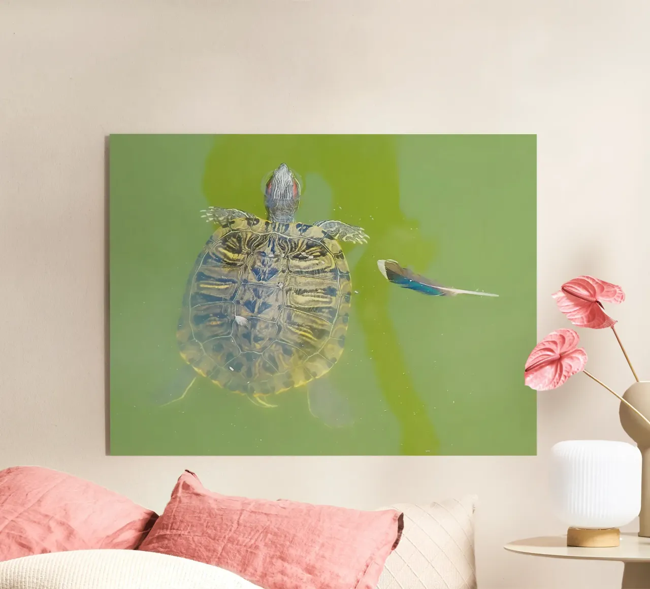 Lazy Summer Afternoon | Floating Turtle acryl van menega sabidussi | moods
