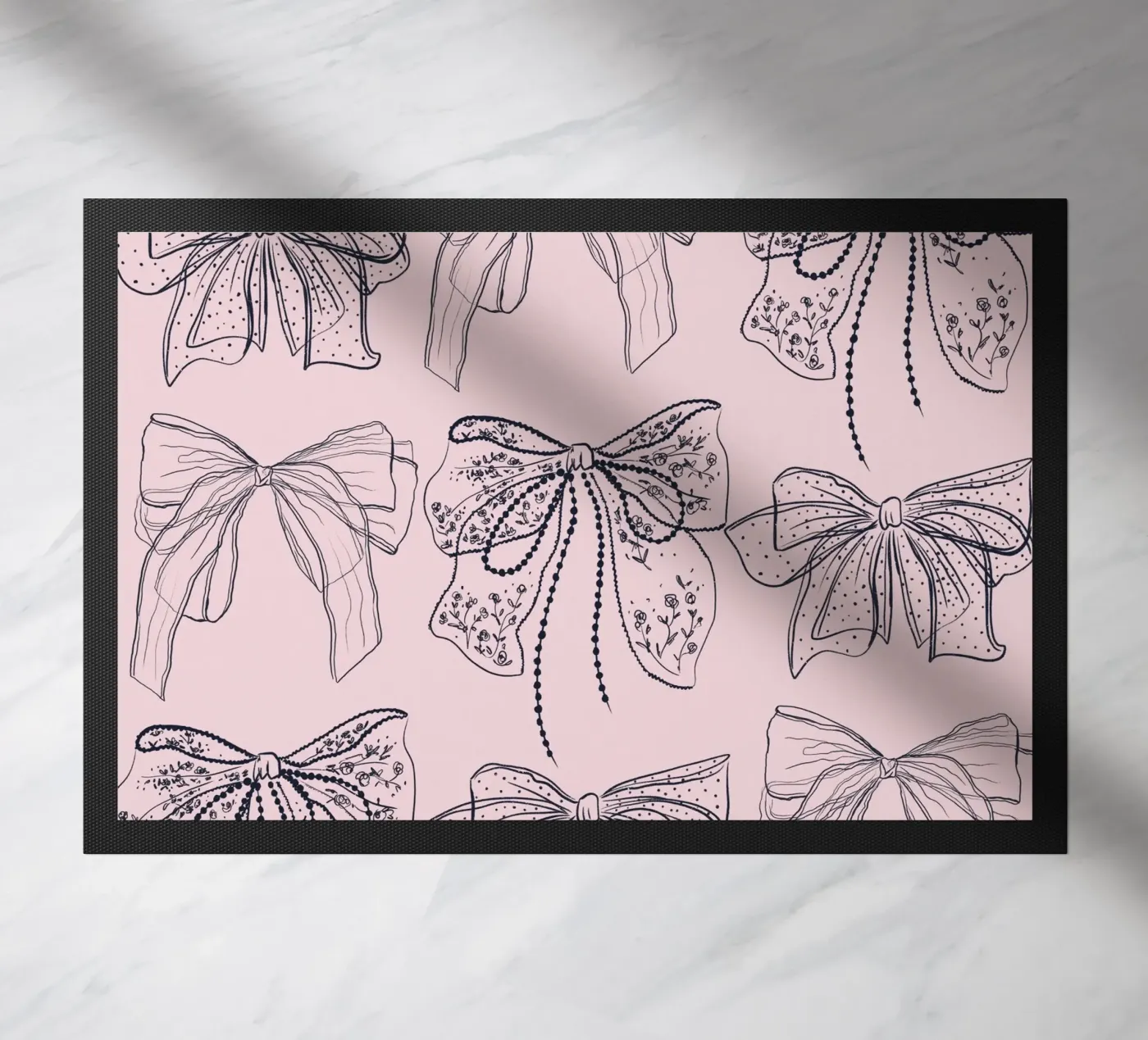 Cute Pink Bows Pattern zerbino da anisillustration