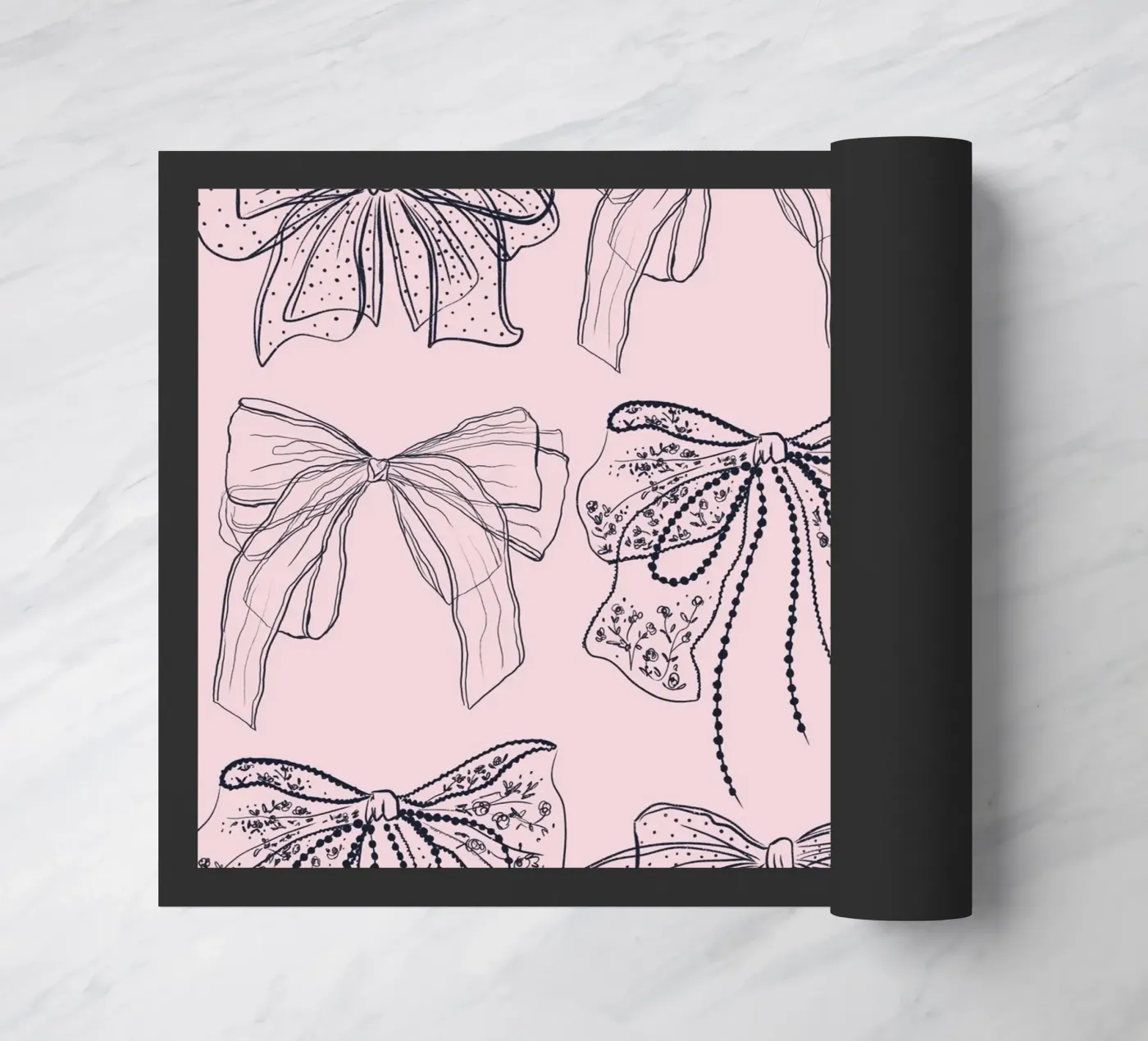 Cute Pink Bows Pattern zerbino da anisillustration