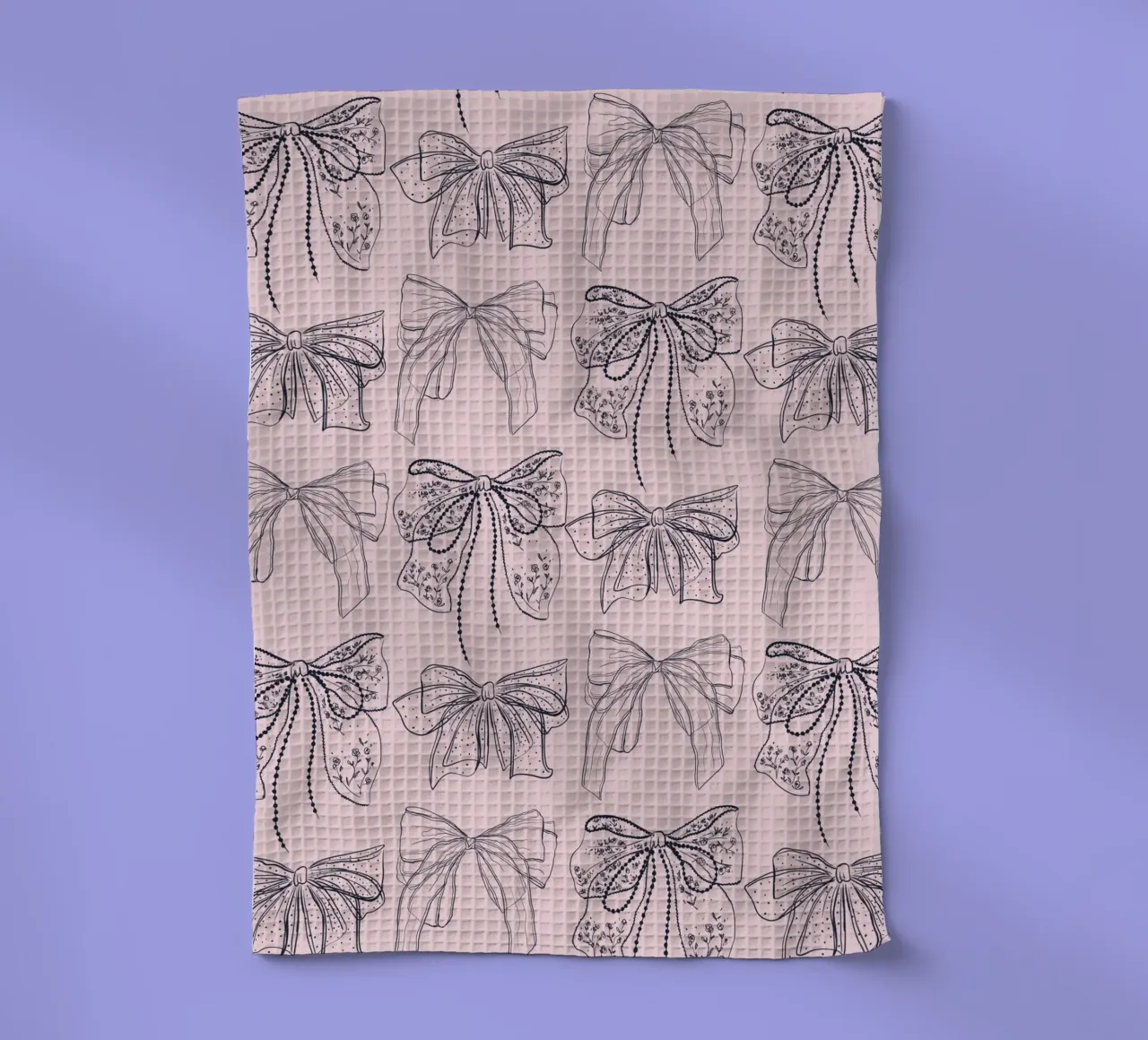 Cute Pink Bows Pattern canovaccio da cucina da anisillustration
