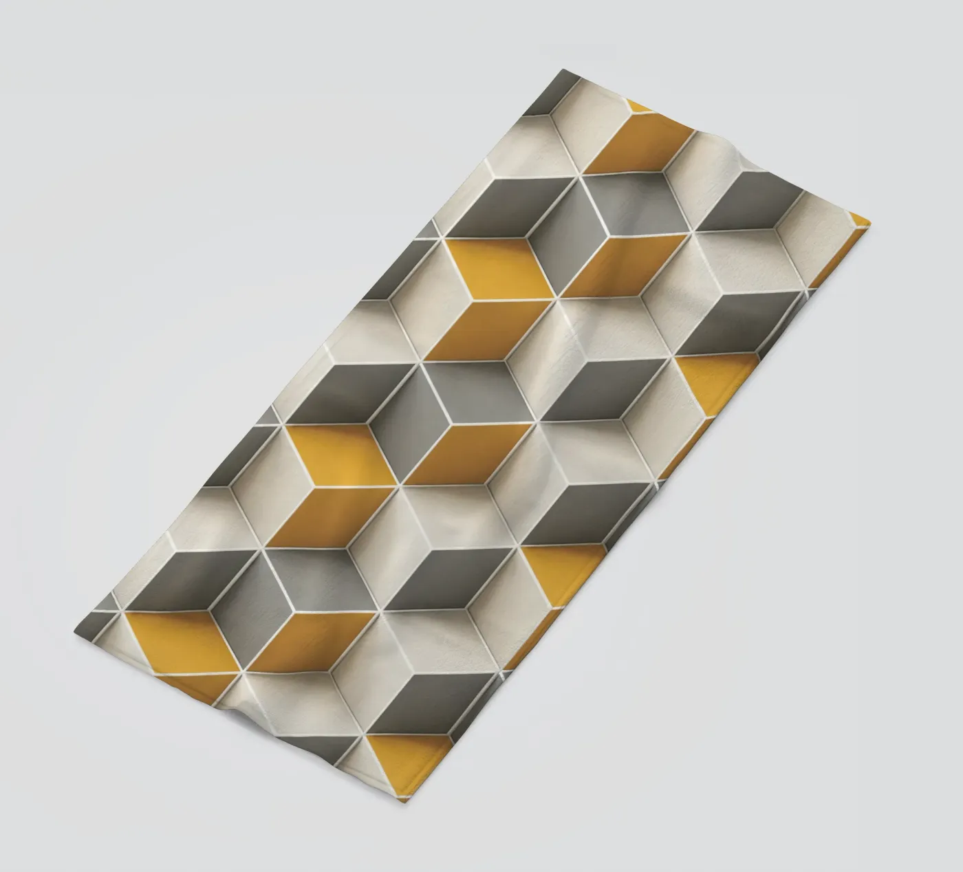 Geometric 3D cube tile pattern telo mare da Bojasweet