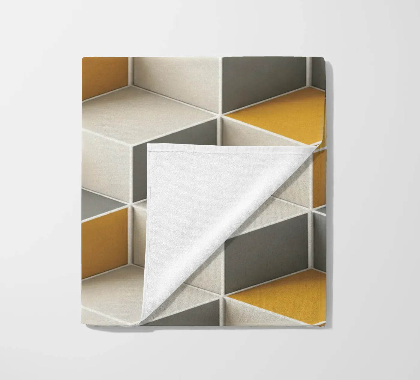 Geometric 3D cube tile pattern telo mare da Bojasweet