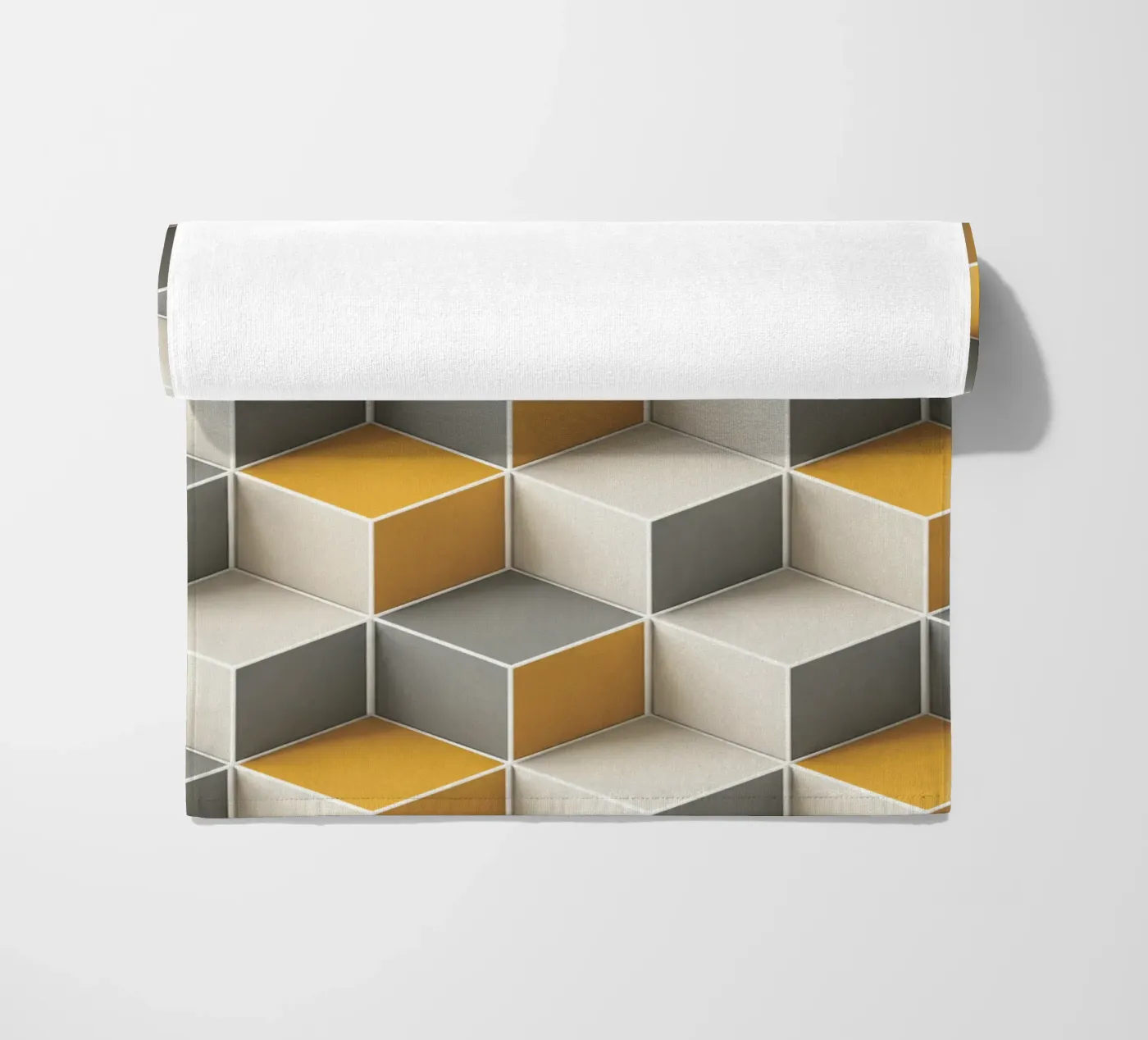 Geometric 3D cube tile pattern telo mare da Bojasweet