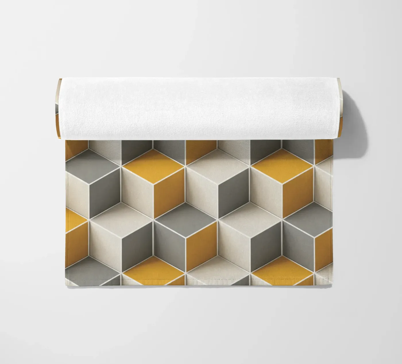 Geometric 3D cube tile pattern telo mare da Bojasweet