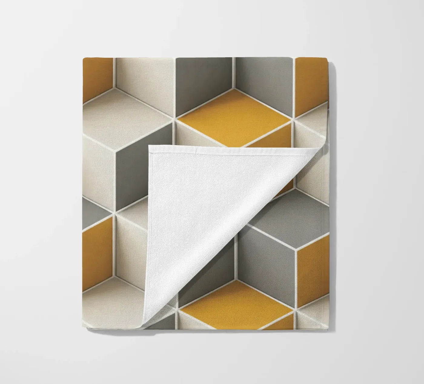 Geometric 3D cube tile pattern telo mare da Bojasweet