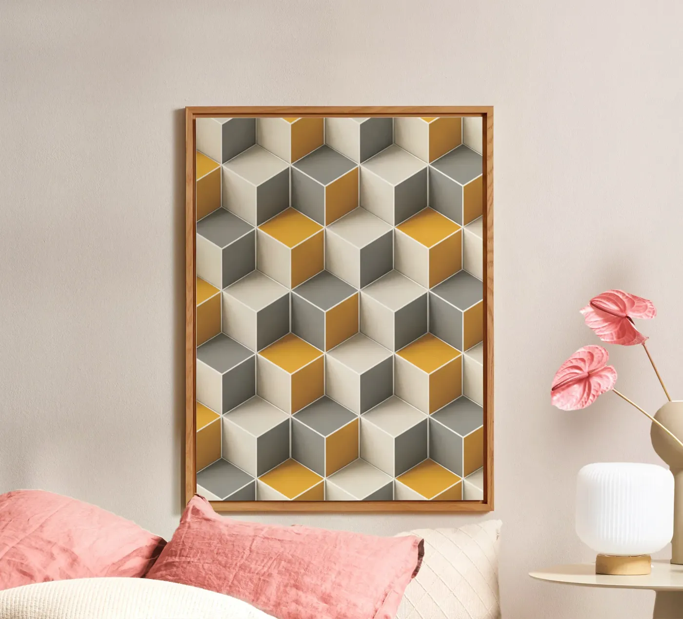 Geometric 3D cube tile pattern forex plate by Bojasweet