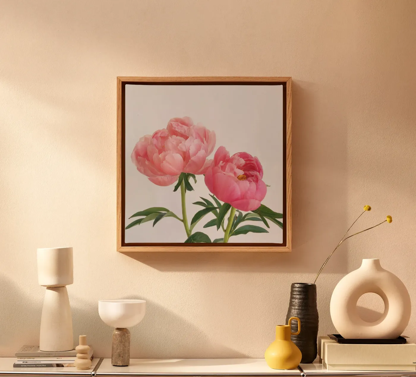 Peonies canvas by Cassia Beck Photography