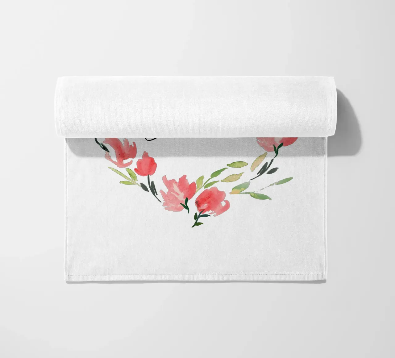 Watercolor Floral Heart Wreath with Name telo mare da anisillustration