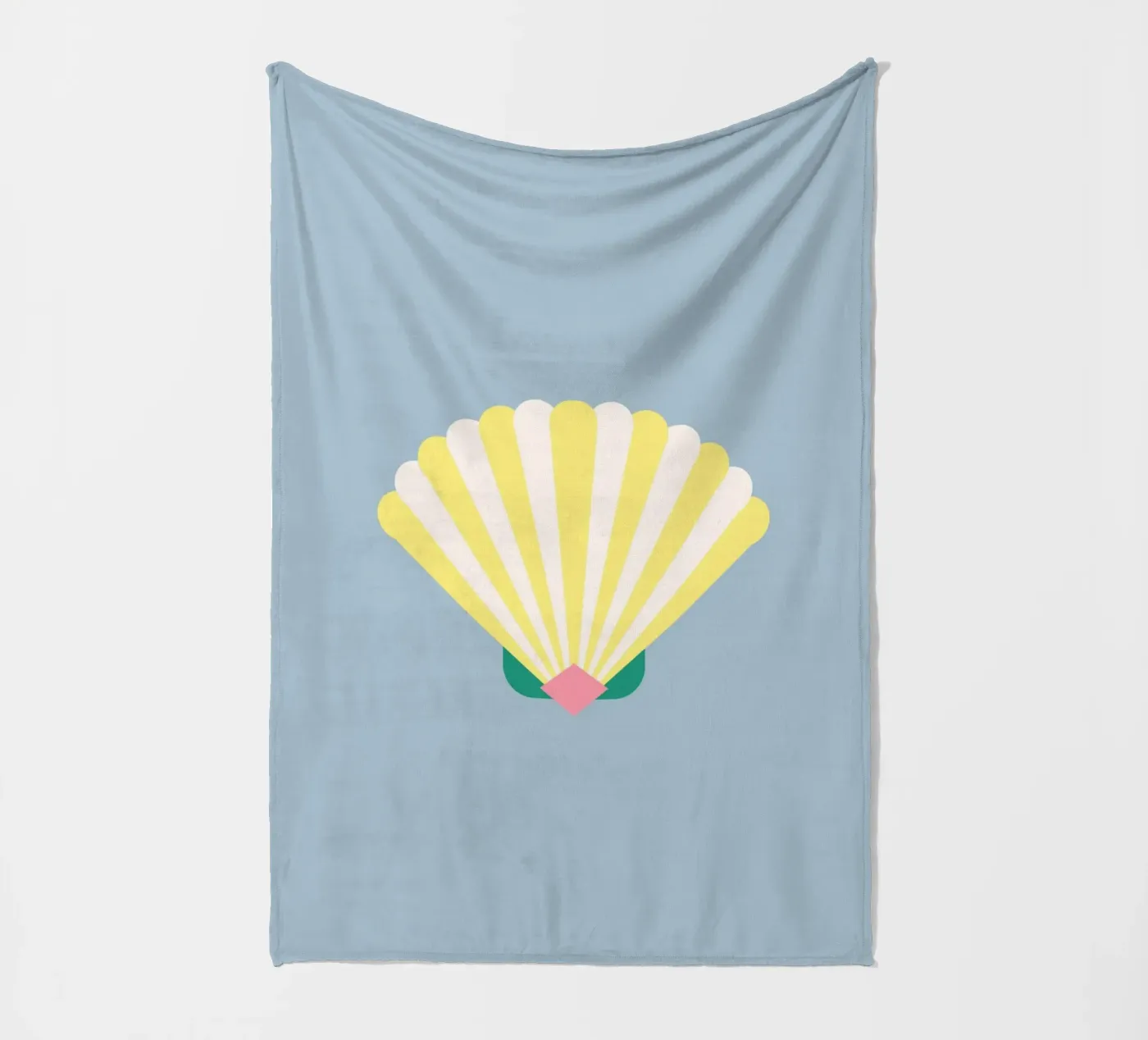 Shell Blue Fleecedecke von janamossmann