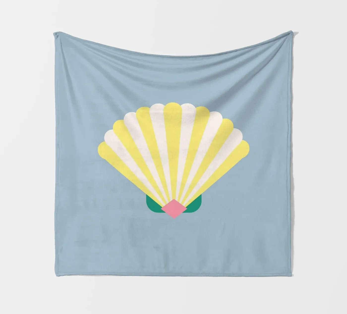 Shell Blue Fleecedecke von janamossmann