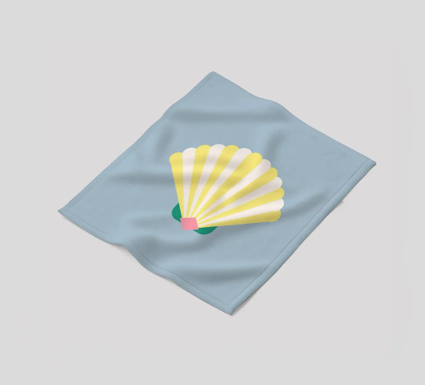 Shell Blue Fleecedecke von janamossmann