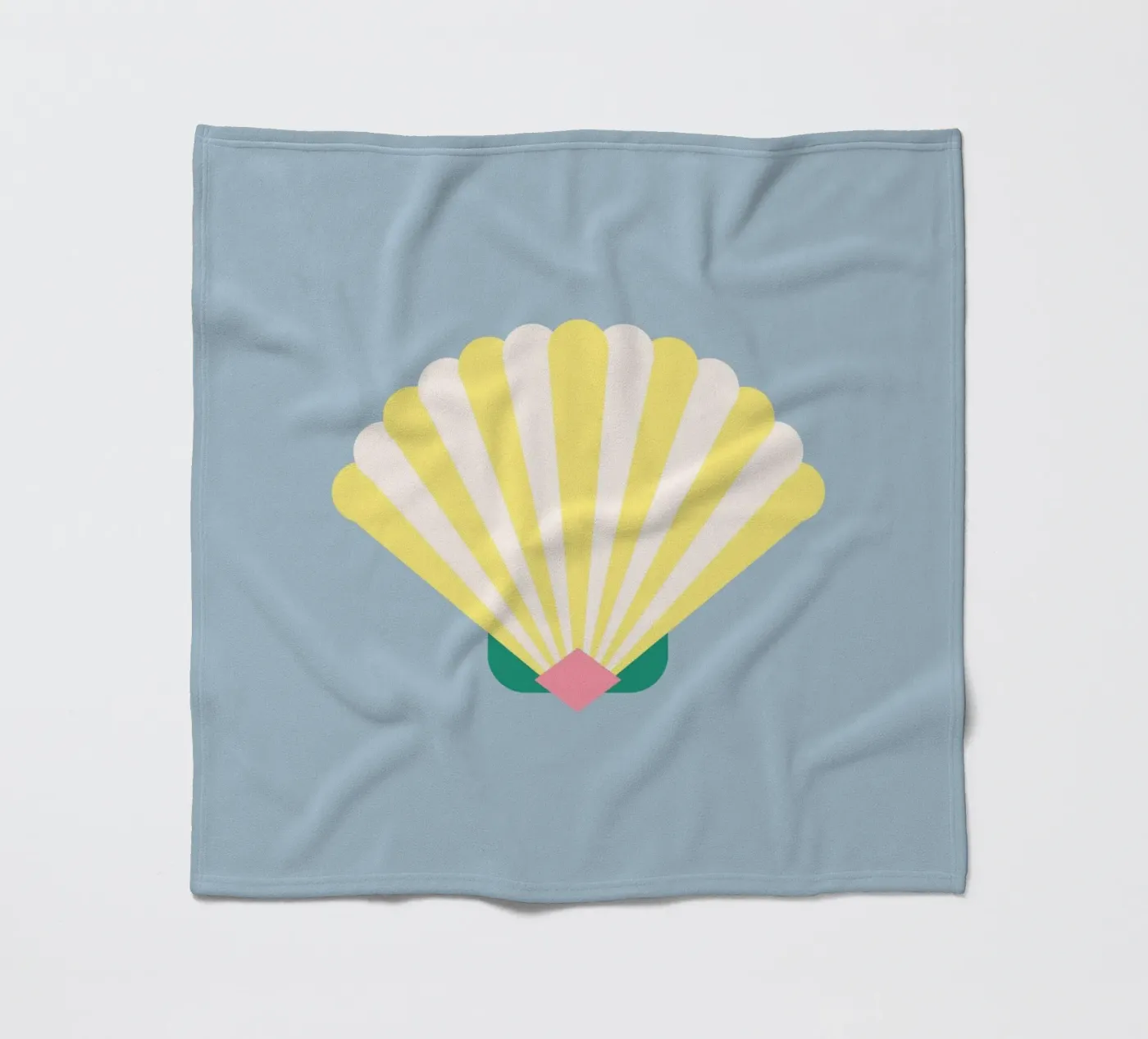 Shell Blue Fleecedecke von janamossmann