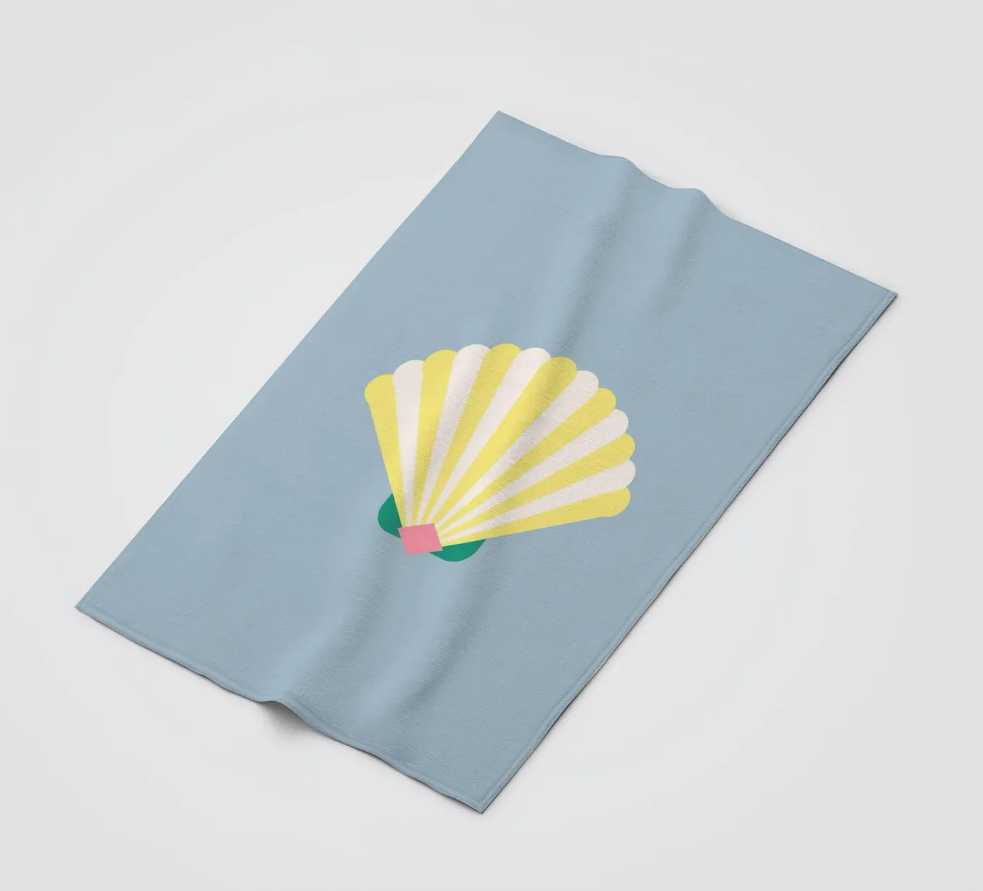 Shell Blue Fleecedecke von janamossmann