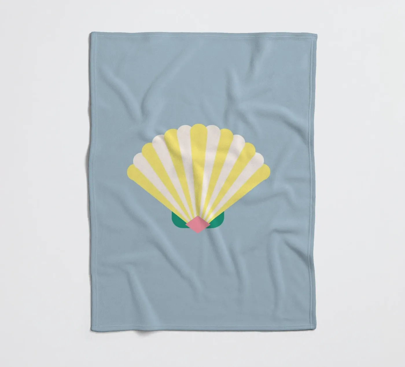 Shell Blue Fleecedecke von janamossmann