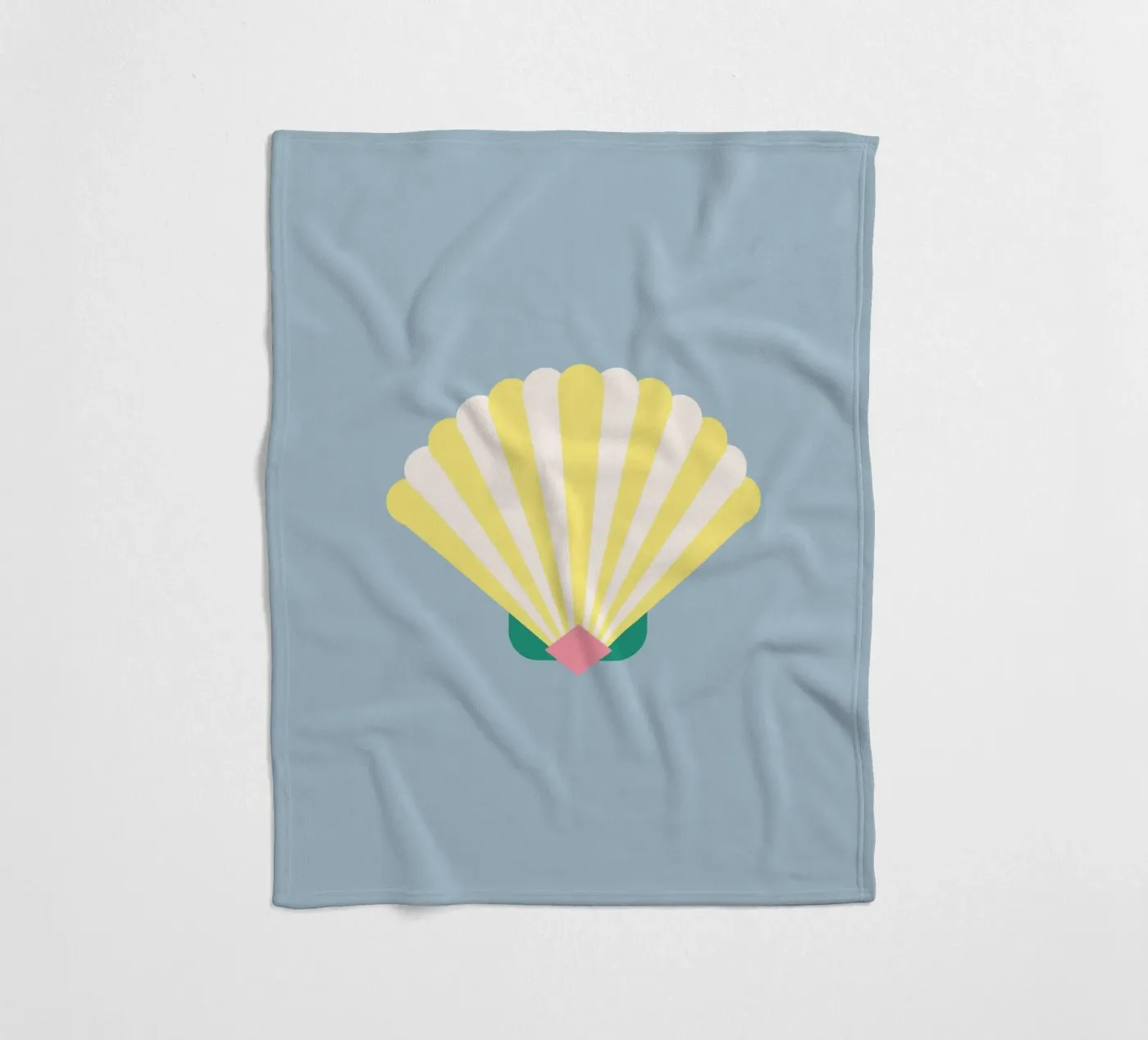 Shell Blue Fleecedecke von janamossmann