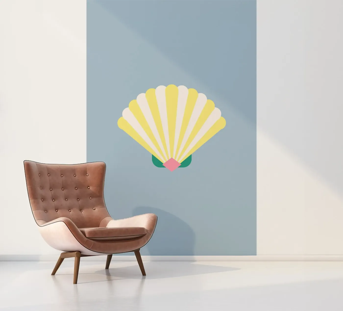 Shell Blue fotobehang van janamossmann