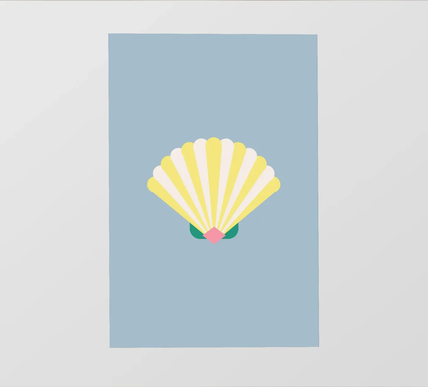 Shell Blue fotobehang van janamossmann