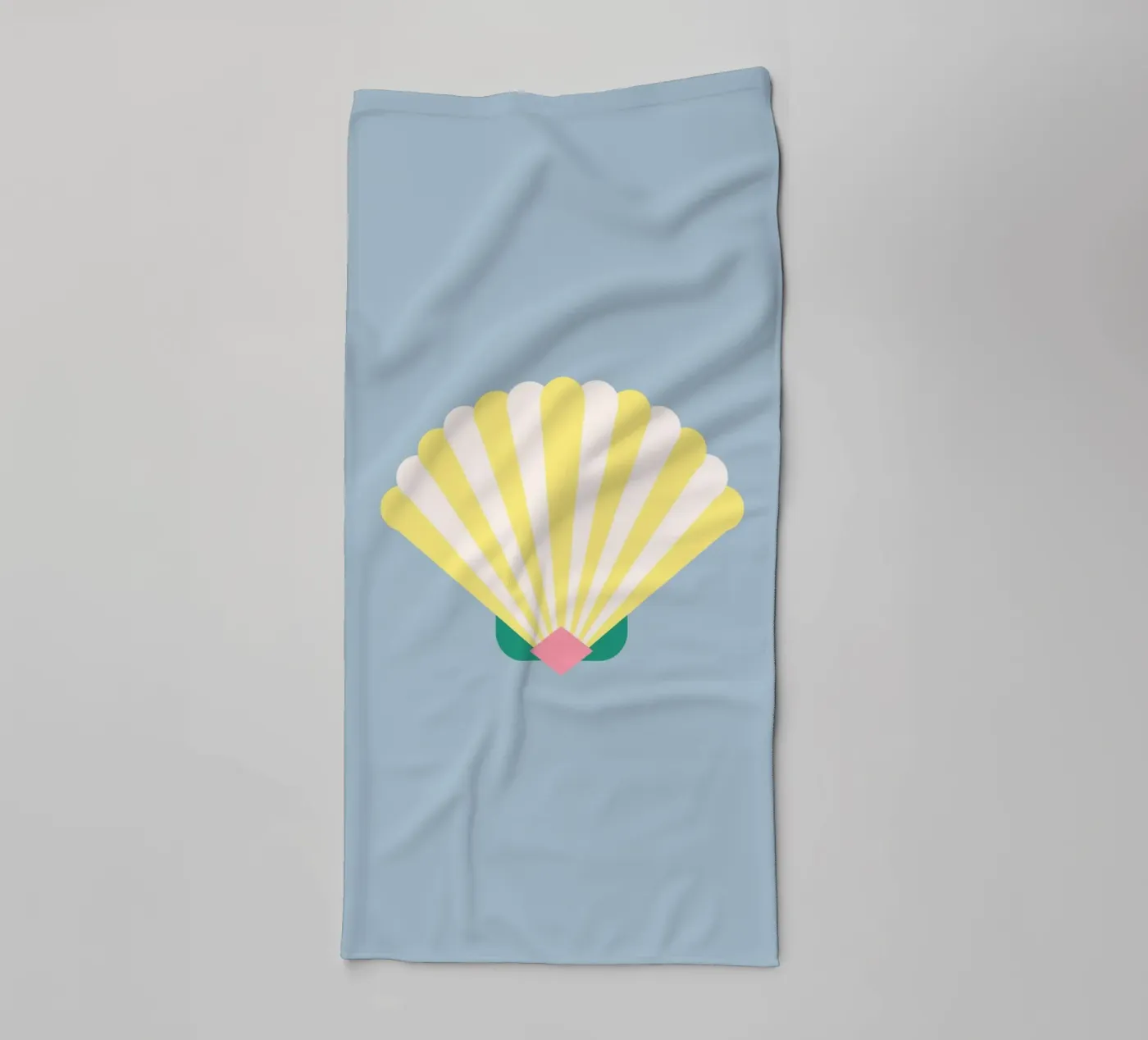 Shell Blue towel by janamossmann