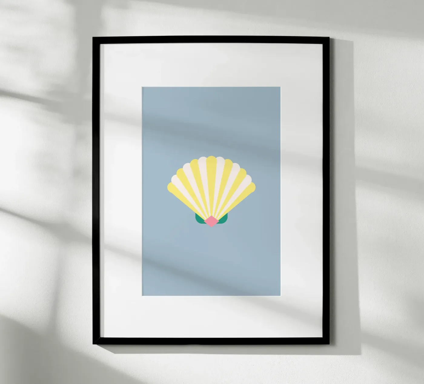 Shell Blue Poster von janamossmann