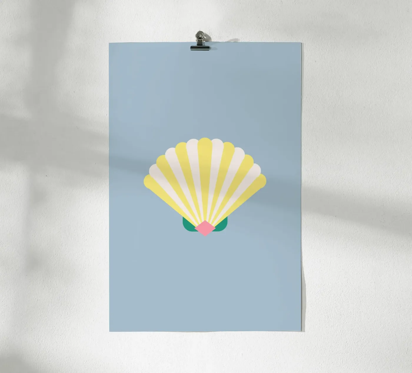 Shell Blue Poster von janamossmann