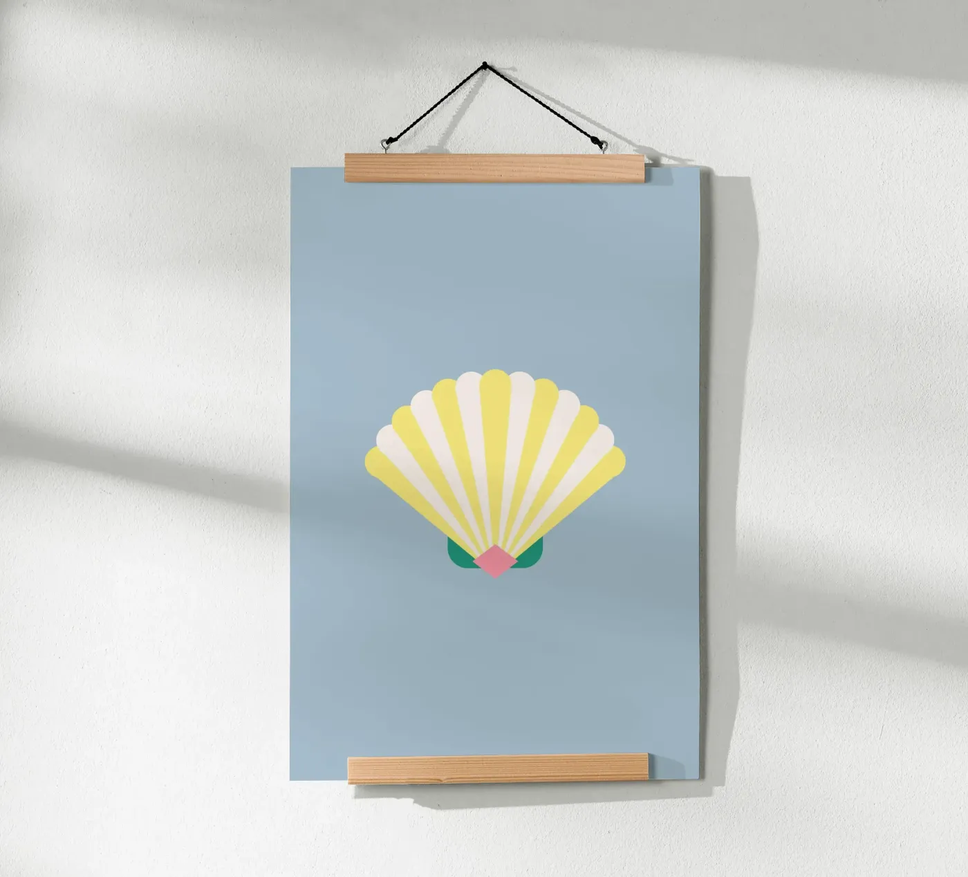 Shell Blue Poster von janamossmann
