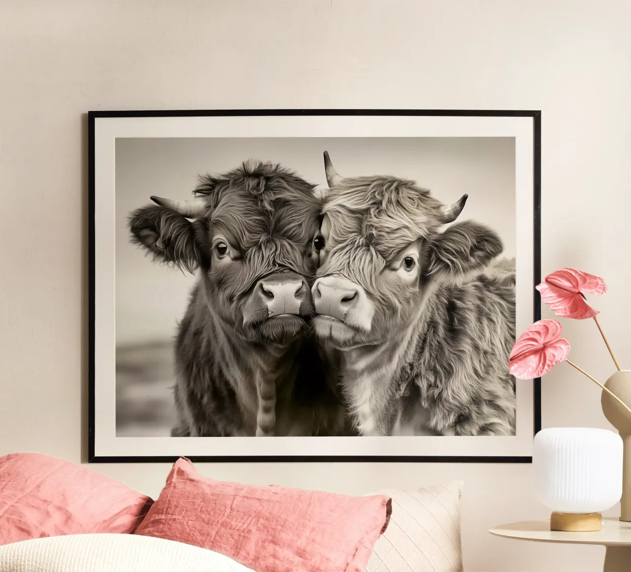 Highland Cattle Amor | apego y afecto poster de Autofocus