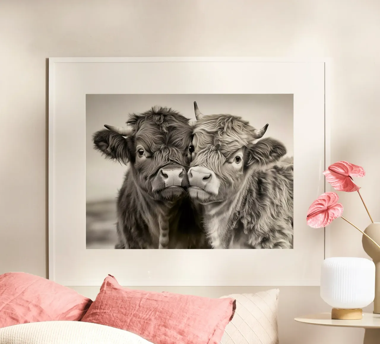 Highland Cattle Amor | apego y afecto poster de Autofocus