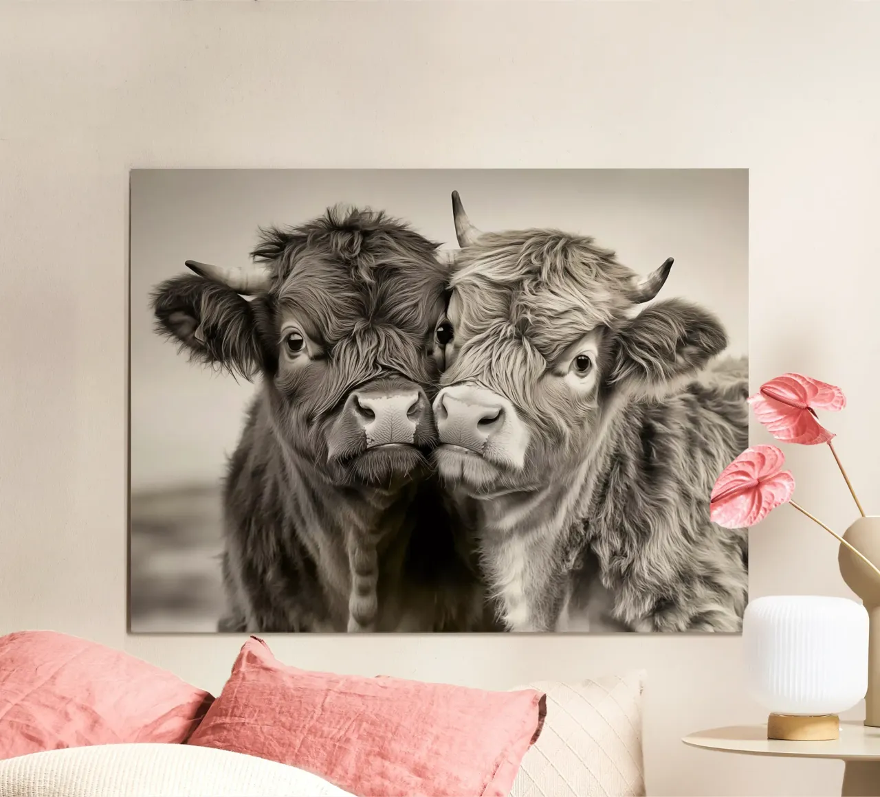 Highland Cattle Amor | apego y afecto poster de Autofocus