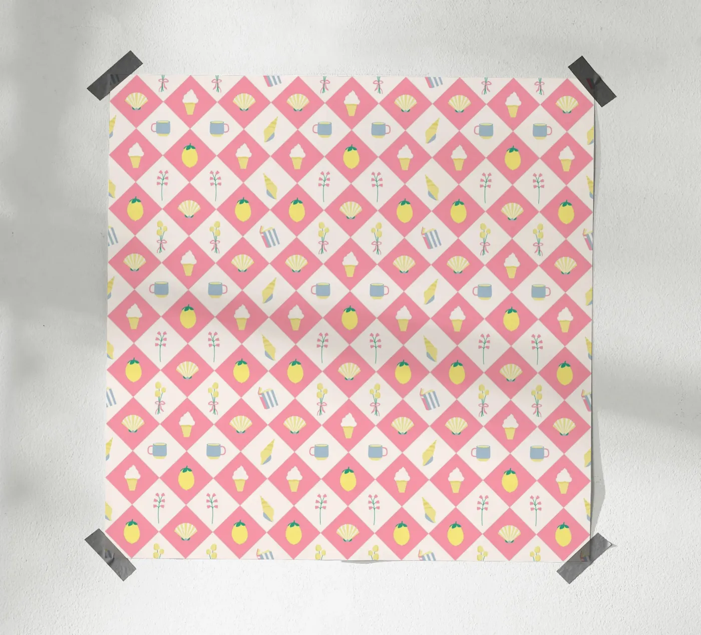 Pattern Vintage Pink poster da janamossmann