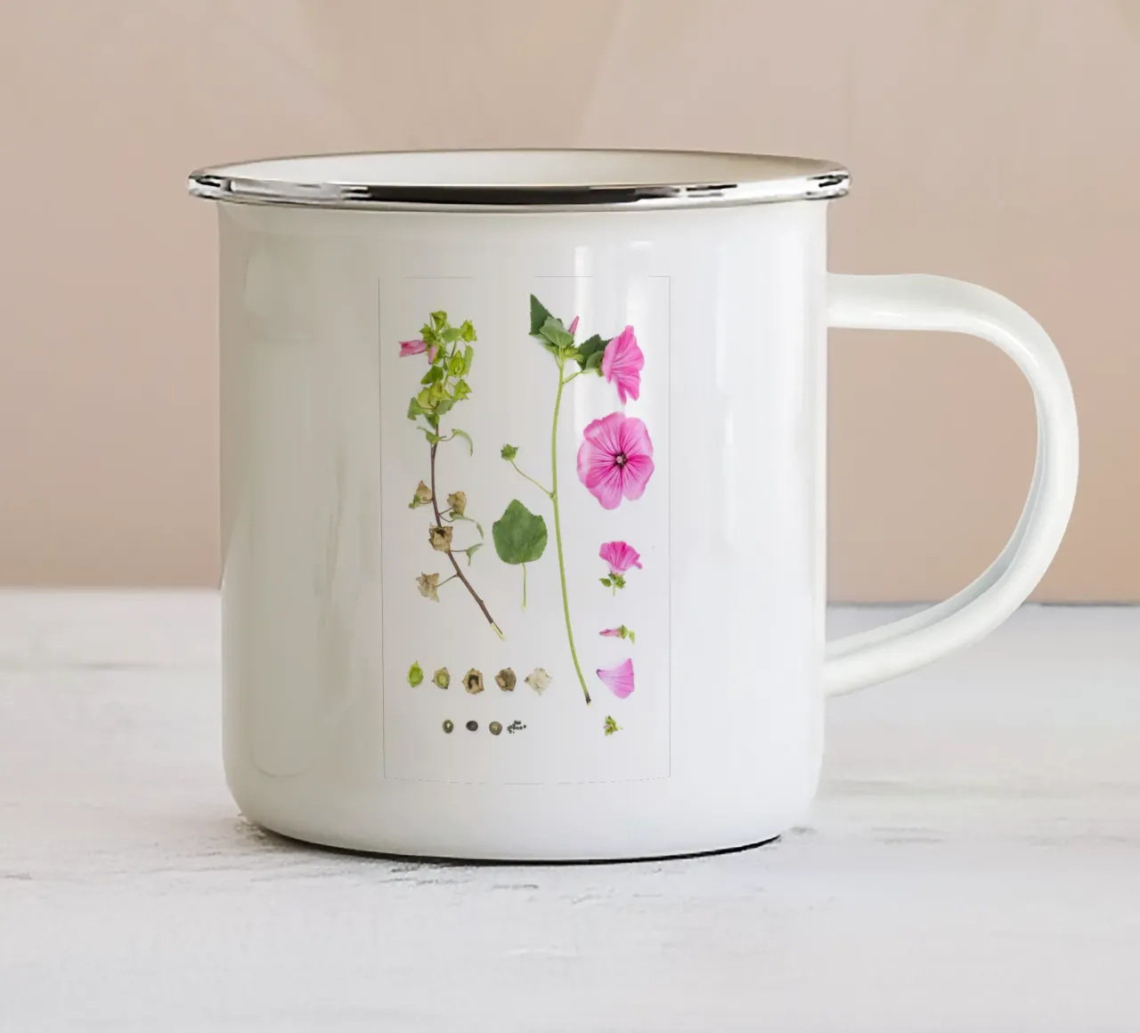 Pink Malve tazza in smalto da Curious Collections by Marielle Leenders
