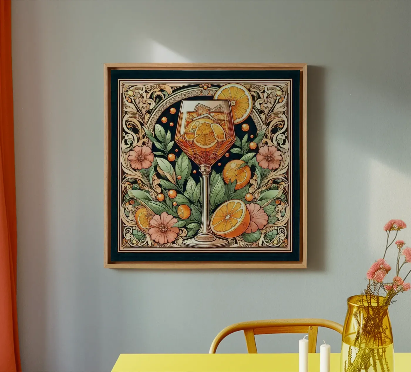 Aperitivo tela da Art-Nouveau-Dsg