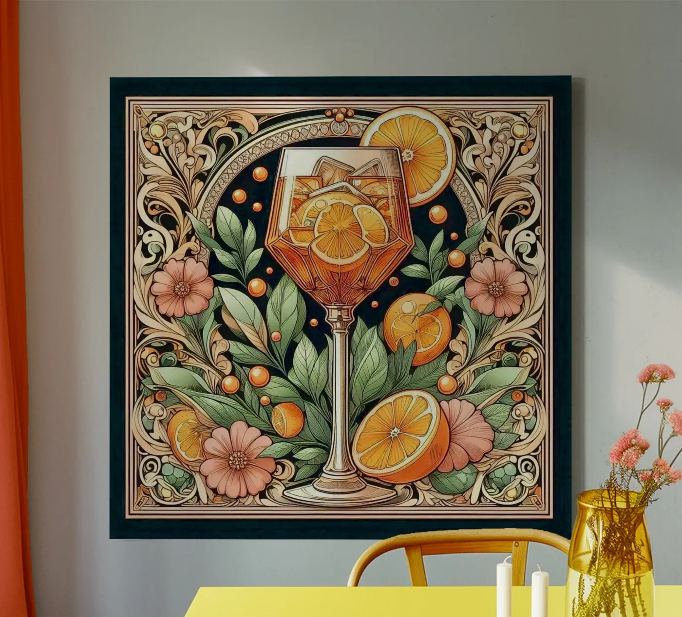 Aperitivo tela da Art-Nouveau-Dsg
