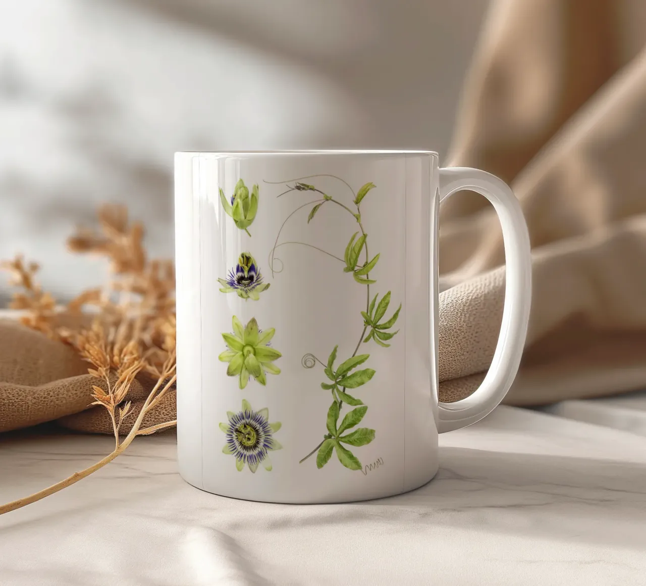 Passiflora tazza in ceramica da Curious Collections by Marielle Leenders