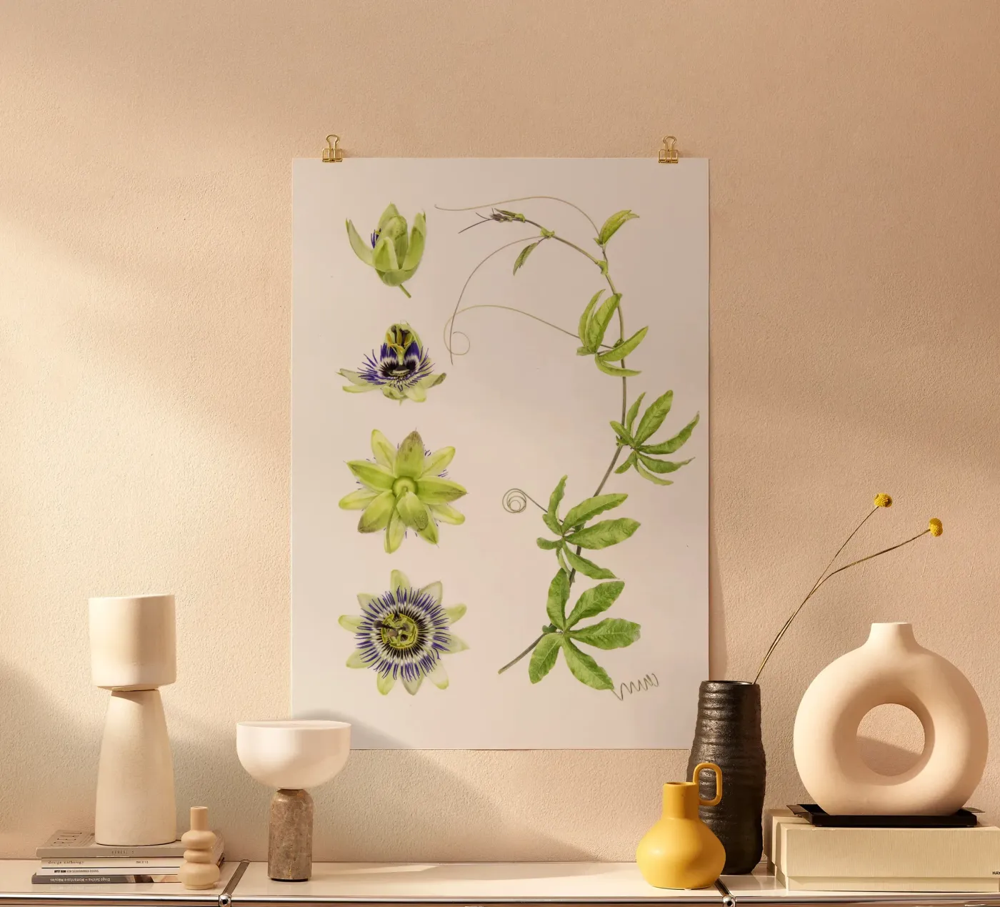 Passionflower Poster von Curious Collections by Marielle Leenders