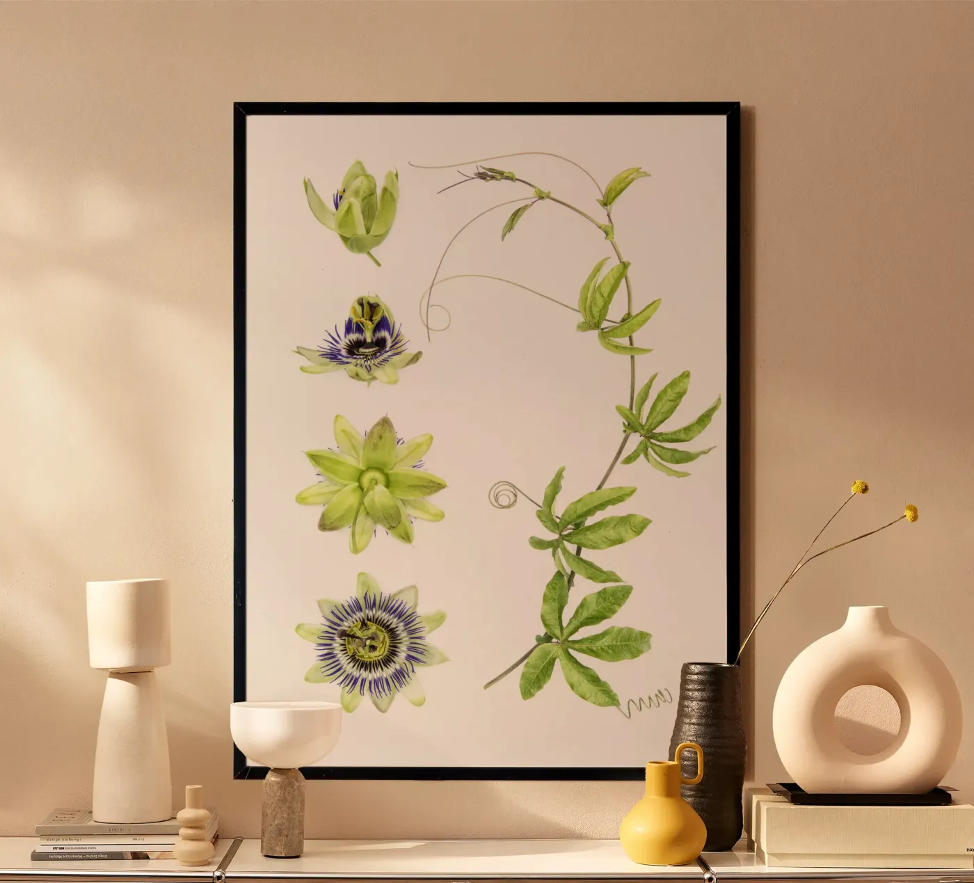 Passionflower Poster von Curious Collections by Marielle Leenders