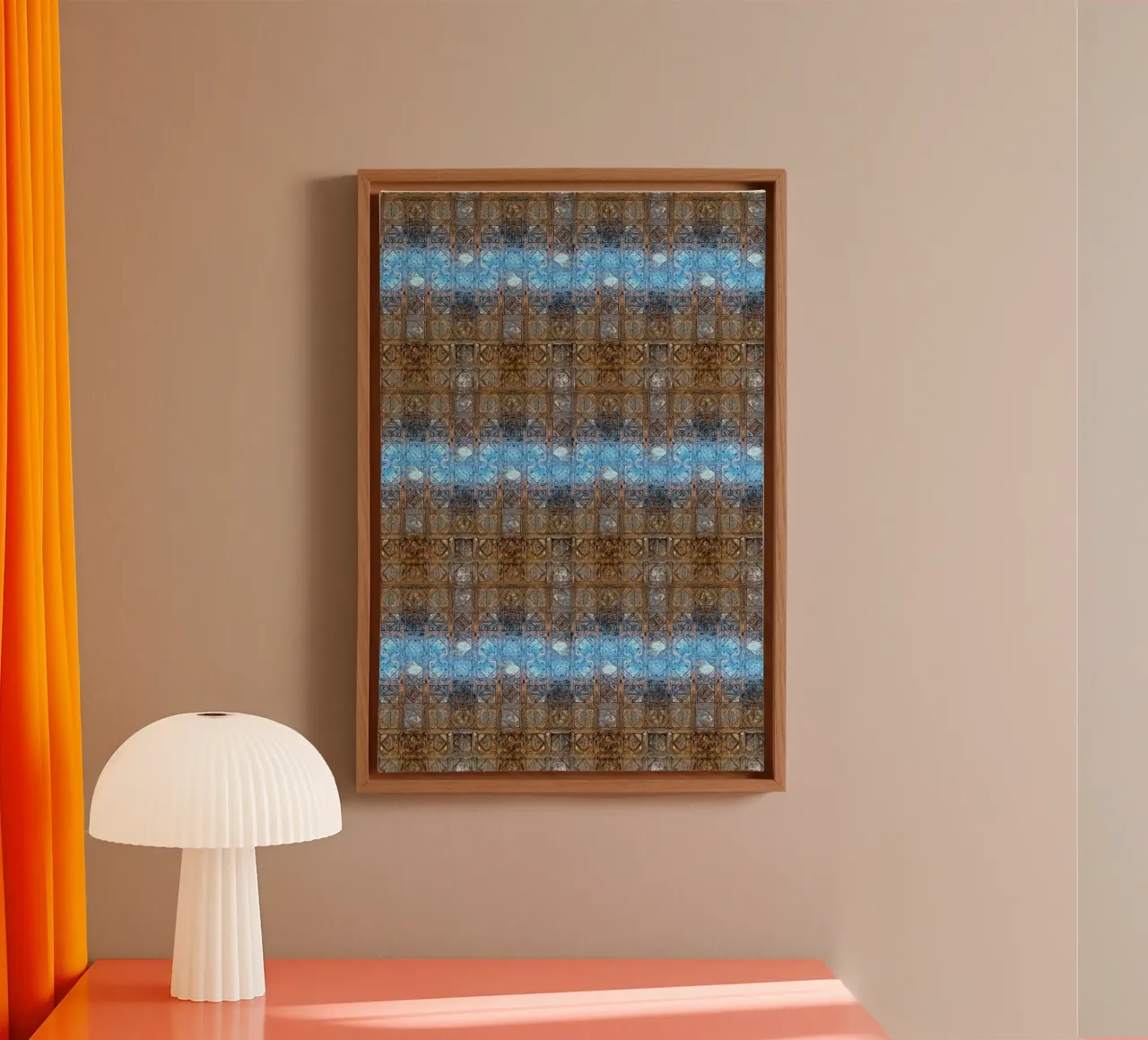 Timeless Craft: Moroccan Wood Panel canvas with Floater frame by Curious Collections by Marielle Leenders