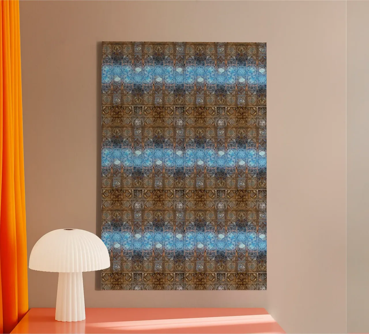 Timeless Craft: Moroccan Wood Panel canvas with Floater frame by Curious Collections by Marielle Leenders