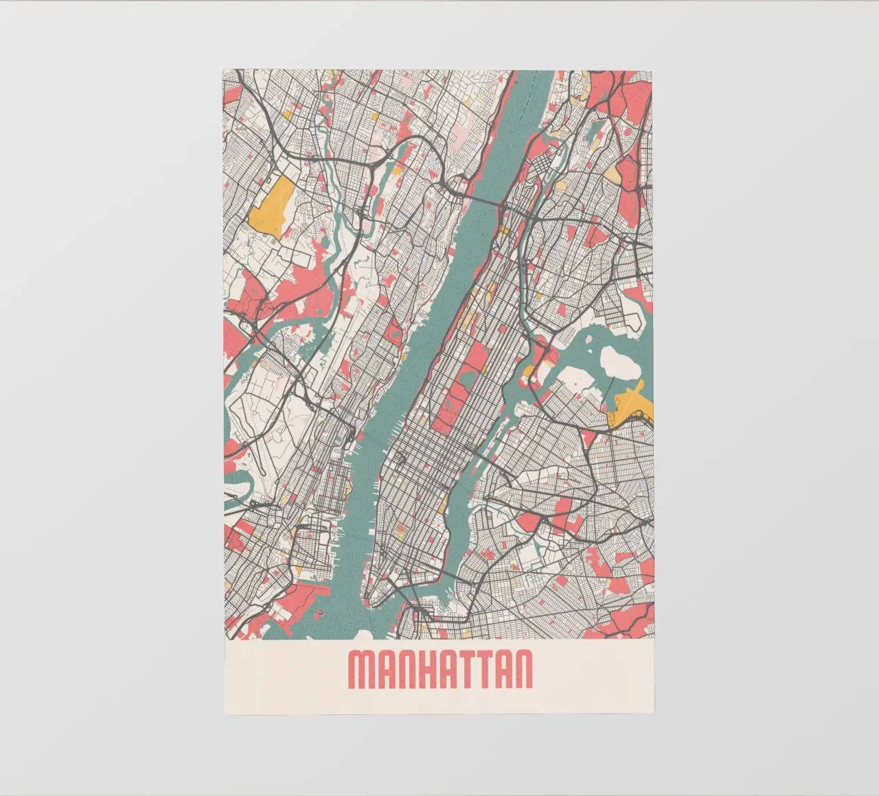 The Heart of Manhattan | Modern City Map | FineArt Design pvc cover by MOOODZART