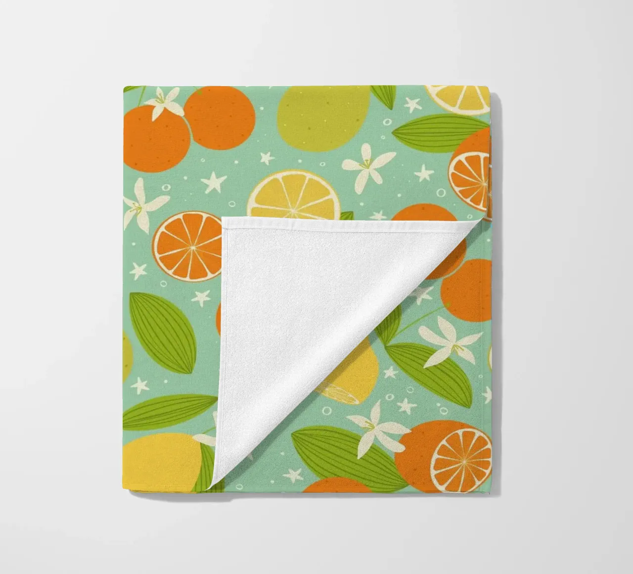 Sparkling Citrus beach towel by nicigabrieldesigns