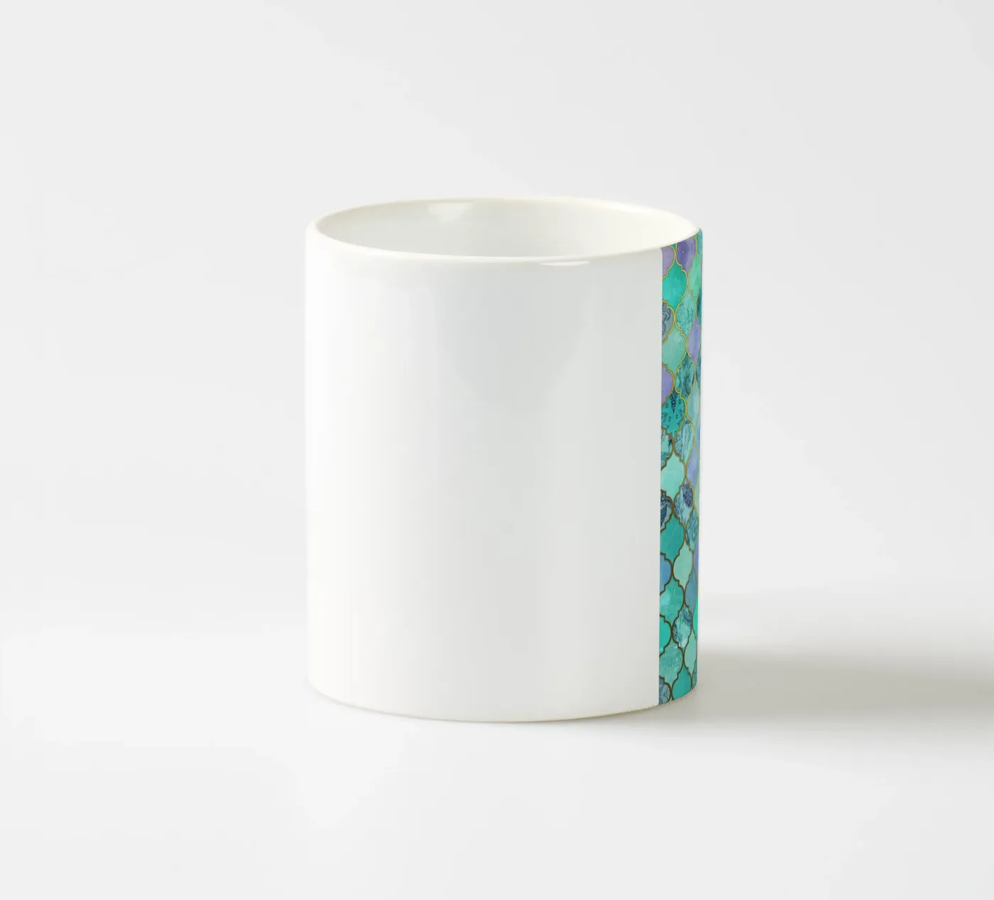 Mint Moroccan Tile Pattern ceramic mug by Micklyn Le Feuvre