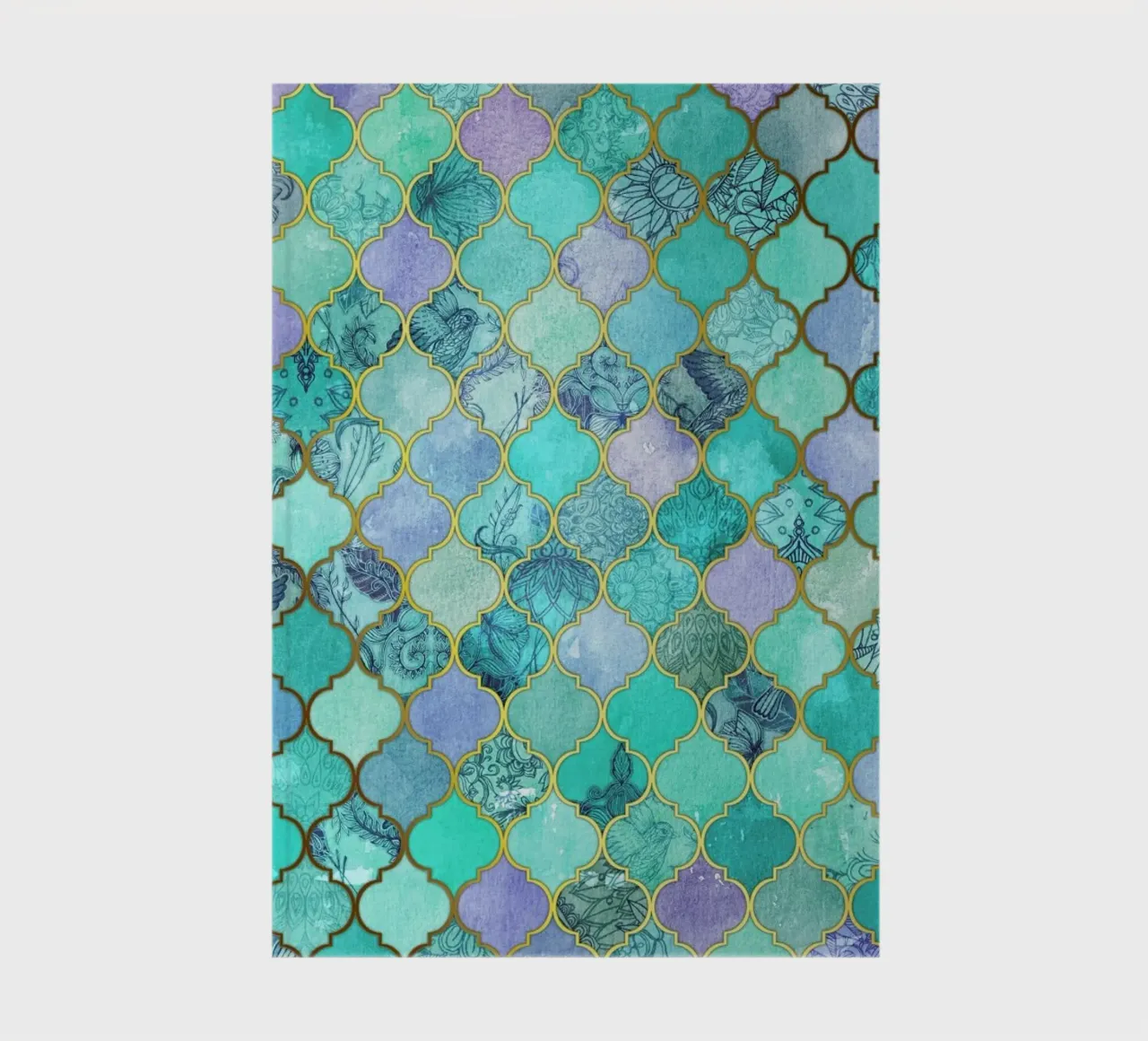 Mint Moroccan Tile Pattern diario da Micklyn Le Feuvre
