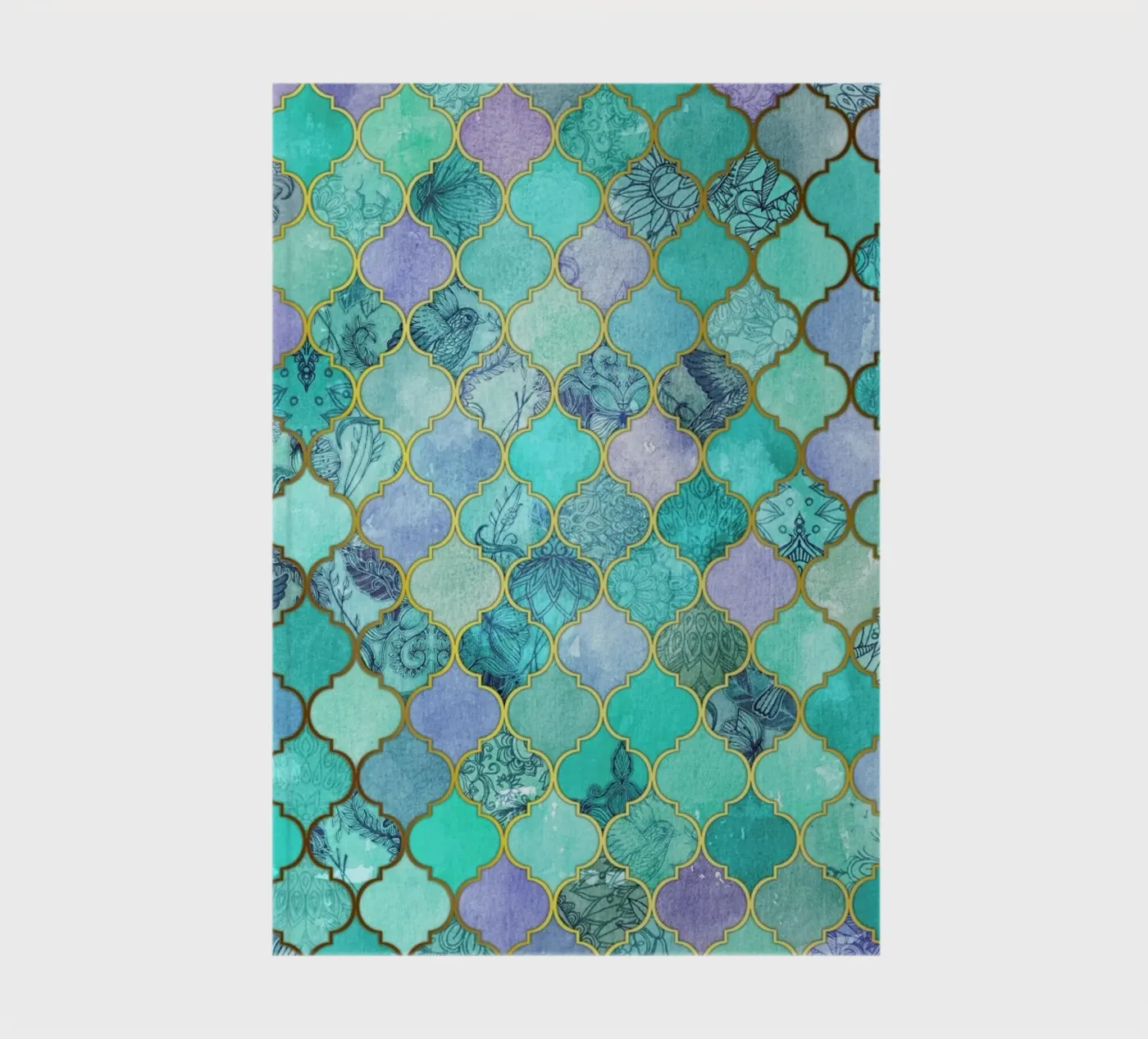 Mint Moroccan Tile Pattern notebook by Micklyn Le Feuvre