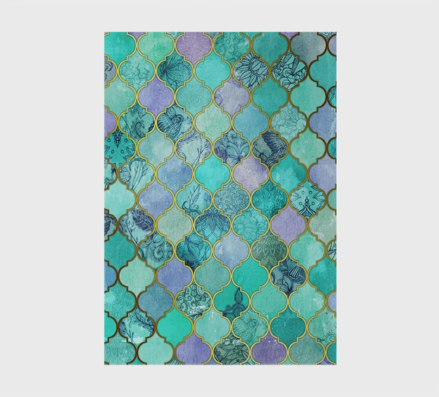 Mint Moroccan Tile Pattern notebook by Micklyn Le Feuvre