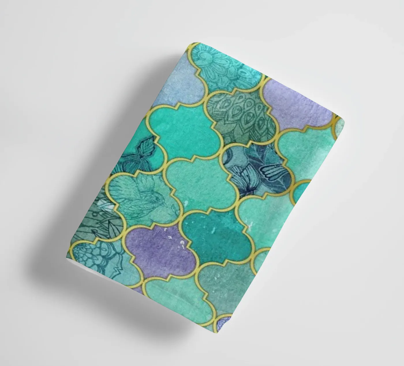 Mint Moroccan Tile Pattern asciugamano da bagno da Micklyn Le Feuvre