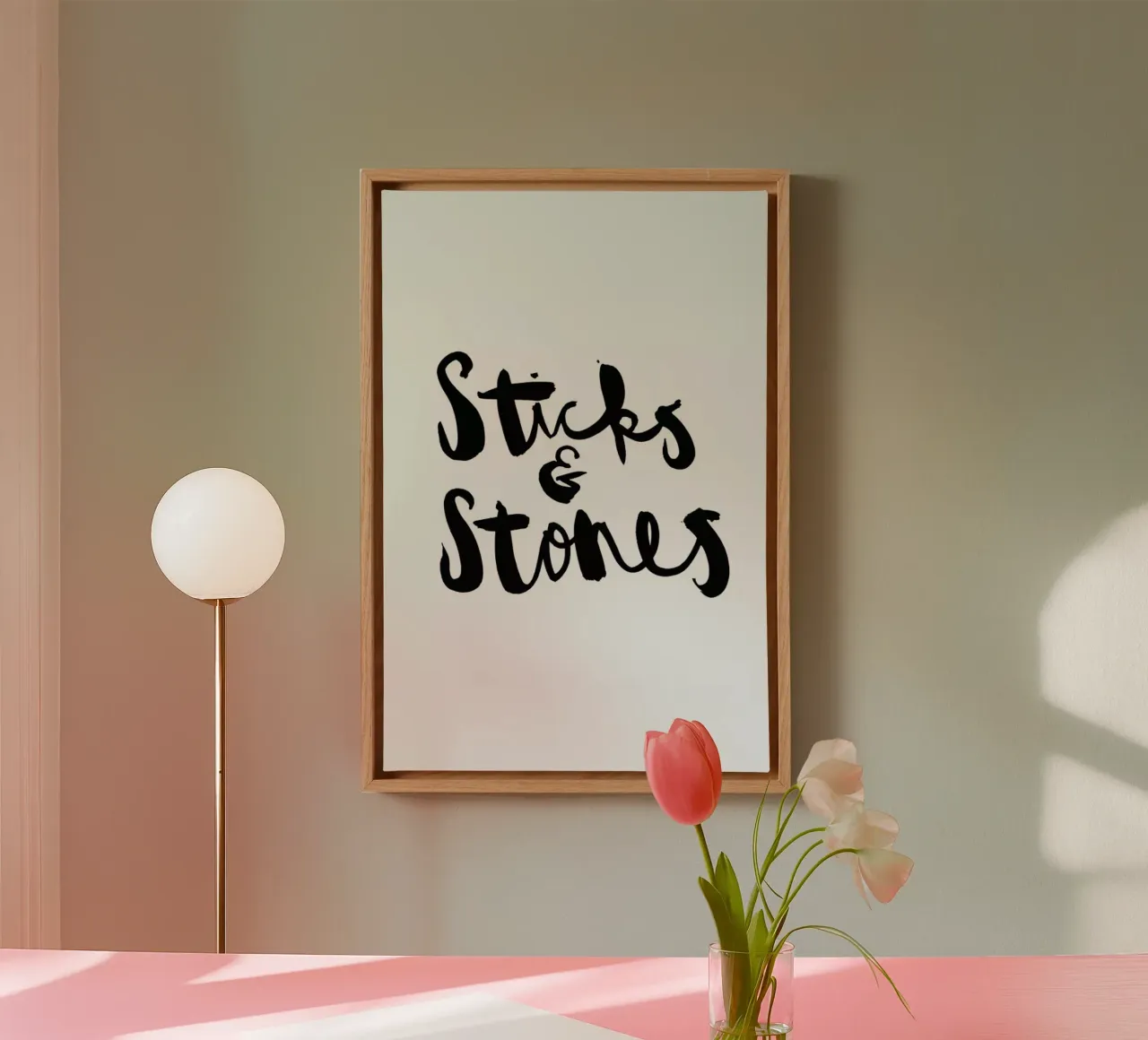 Sticks and Stones tela con Cornice a cassetta da Dead Language