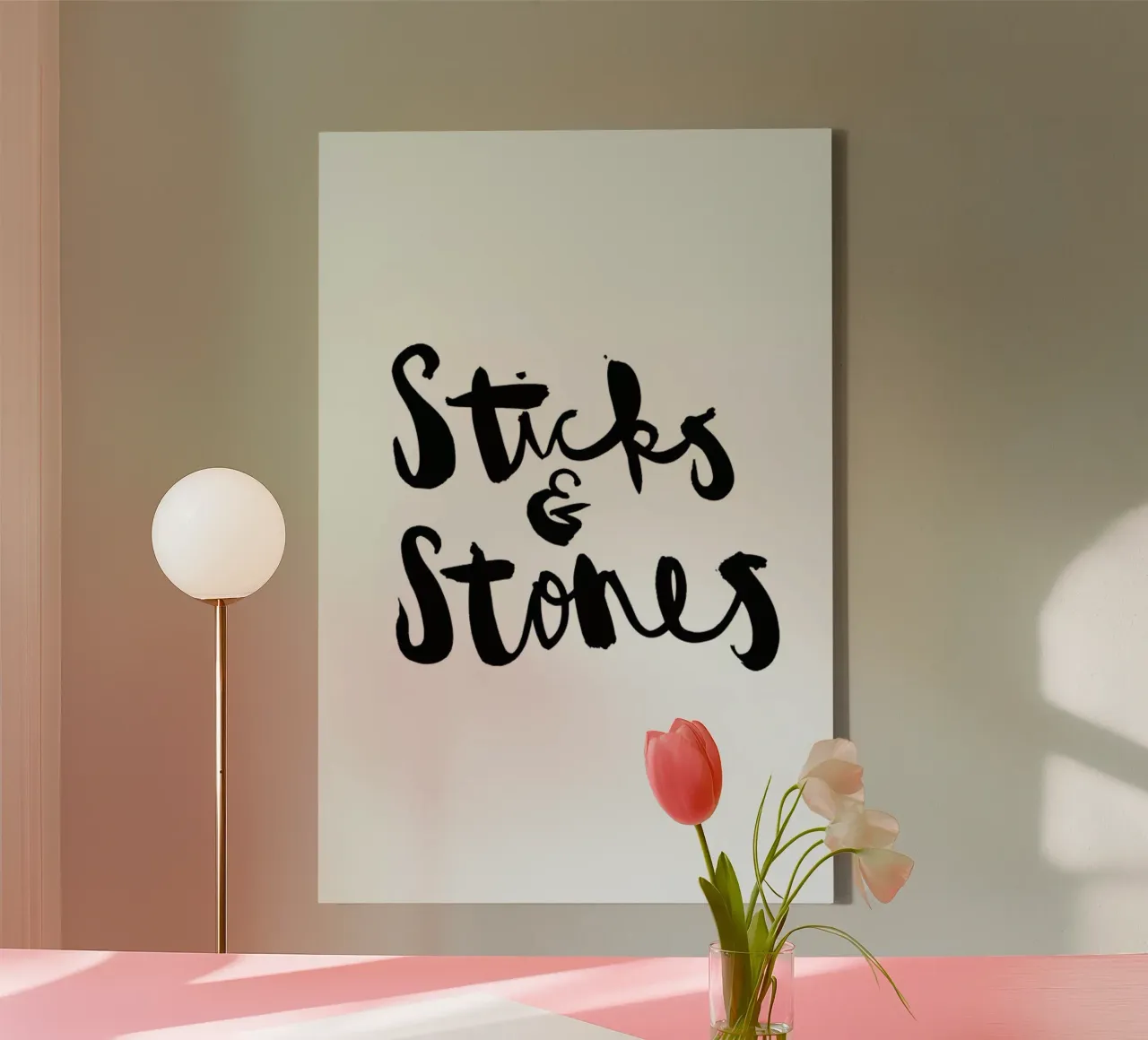 Sticks and Stones tela con Cornice a cassetta da Dead Language