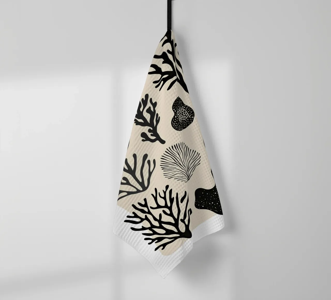 Coral Collection (Black) canovaccio da cucina da treechild