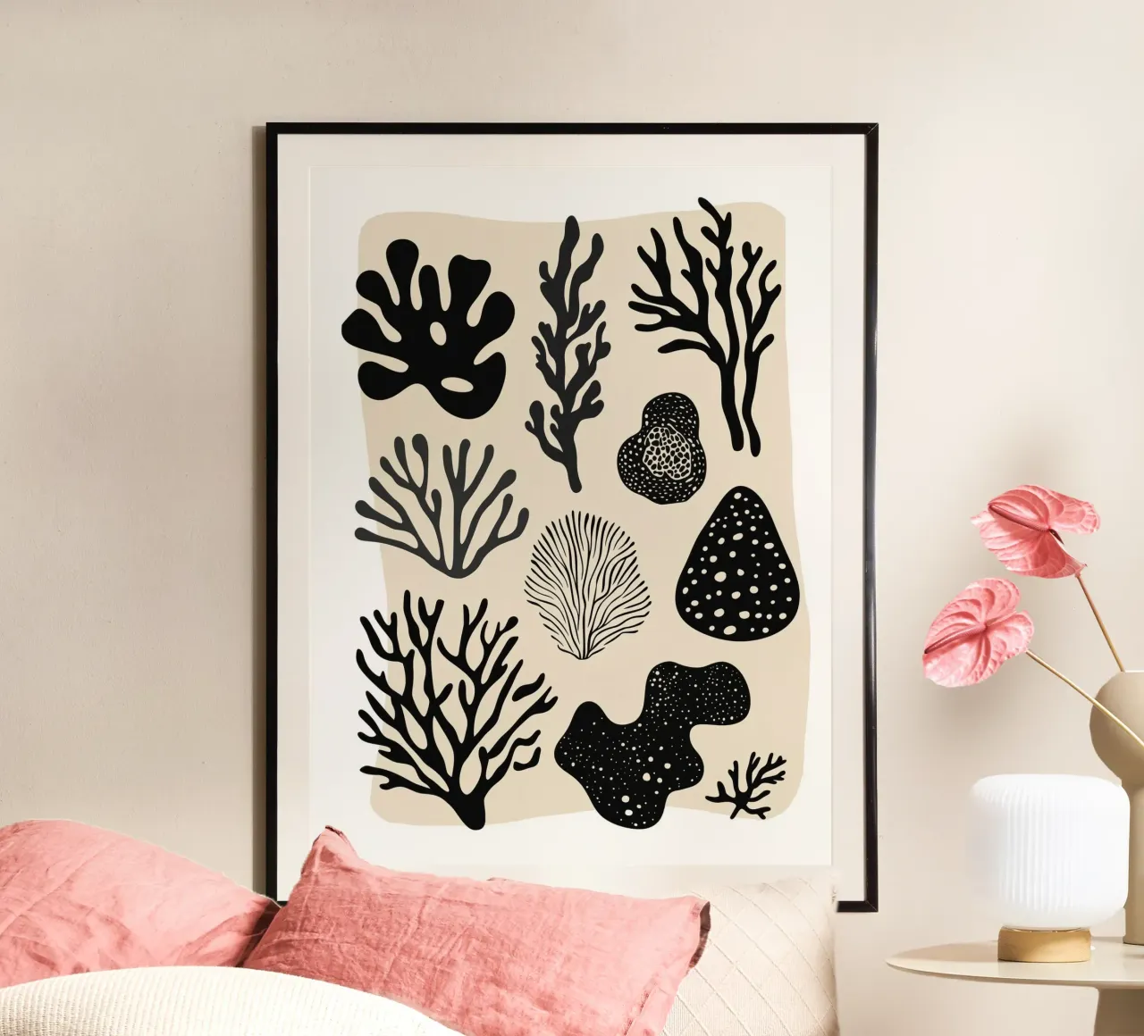 Coral Collection (Black) hahnemühle by treechild